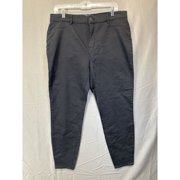 Gap Skinny Pants 14 Back Pockets Black Cotton Stretch New - Picture 1 of 12